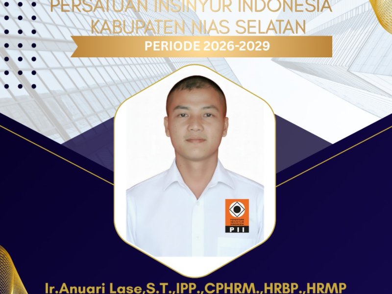 Alumni Teknik Sipil UKRIM Angkatan 2015 Terpilih sebagai Ketua Cabang PII Nias Selatan Periode 2026–2029